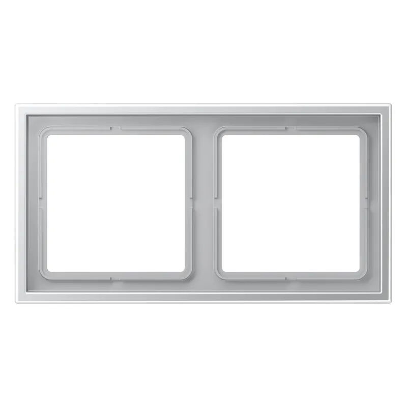 Jung Rahmen 2fach, Thermoplast lackiert, LS ZERO, Aluminium LSZAL982BF