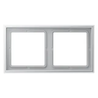 Jung Rahmen 2fach, Thermoplast lackiert, LS ZERO, Aluminium LSZAL982BF