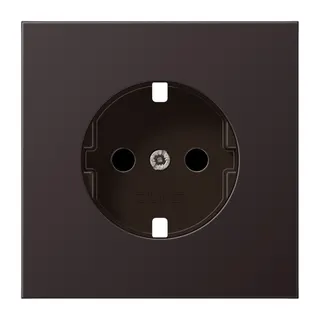 Jung Abdeckung für SCHUKO®-Steckdosen, SAFETY+, Aluminium lackiert, Serie LS, dark (lackiertes Aluminium) AL1520KIPLD