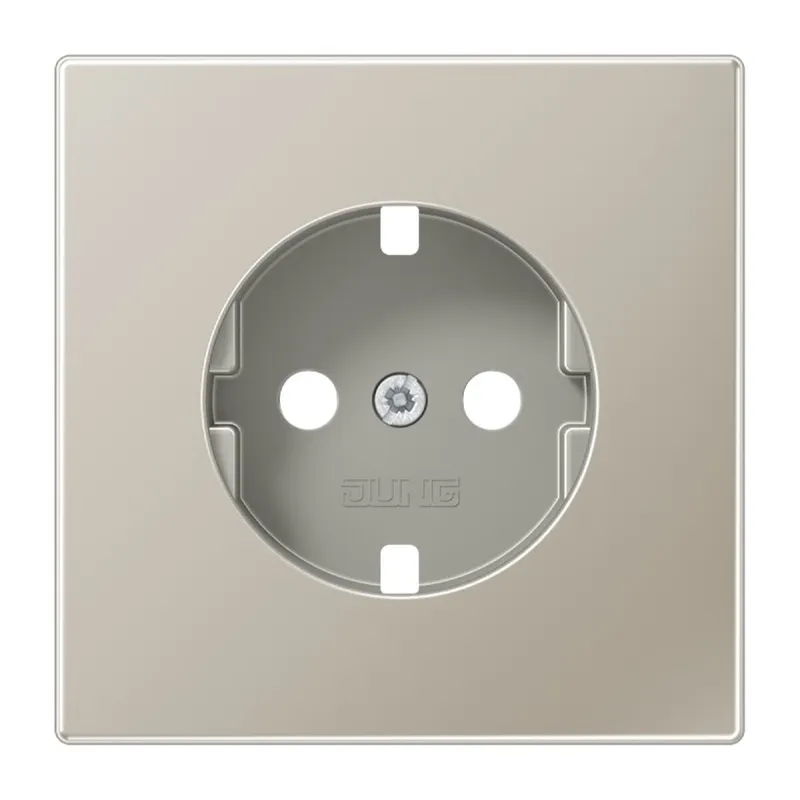 Jung Abdeckung für SCHUKO®-Steckdosen, Serie LS, Edelstahl ES1520PL