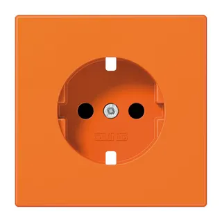 Jung Abdeckung für SCHUKO®-Steckdosen, SAFETY+, Thermoplast, Serie LS, orange (für ZSV) LS1520BFKIPLO