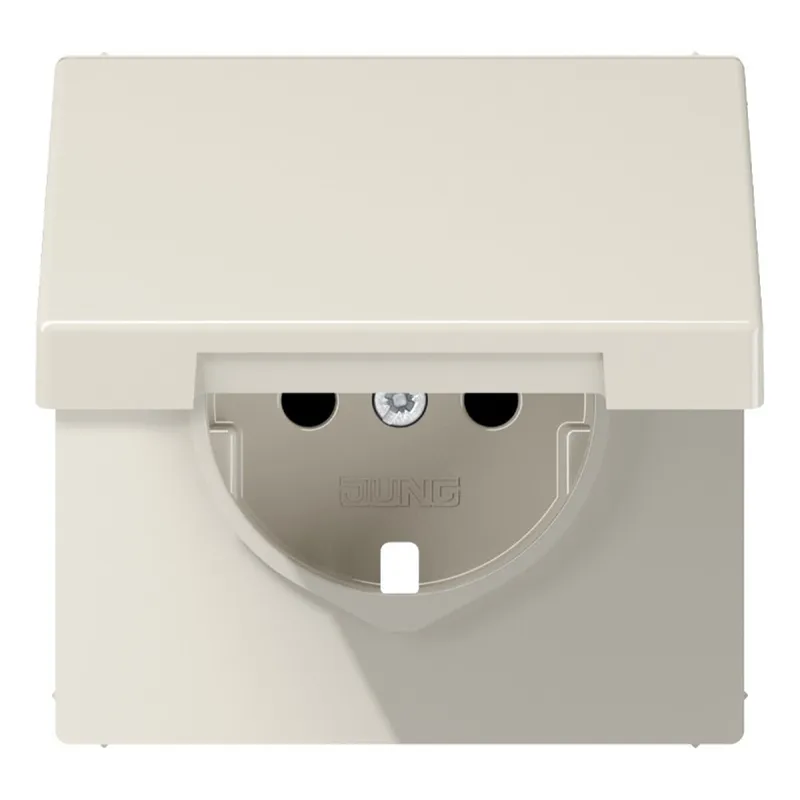Jung Zentralplatte für SCHUKO®-Steckdosen, Duroplast, Serie LS, weiß LS1520KIKLPL