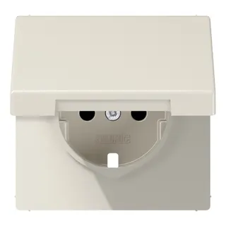 Jung Zentralplatte für SCHUKO®-Steckdosen, Duroplast, Serie LS, weiß LS1520KIKLPL