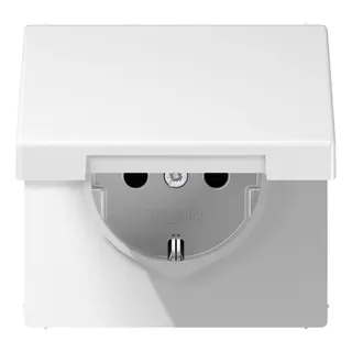 Jung Zentralplatte für SCHUKO®-Steckdosen, Duroplast, Serie LS, alpinweiß LS1520KIKLPLWW