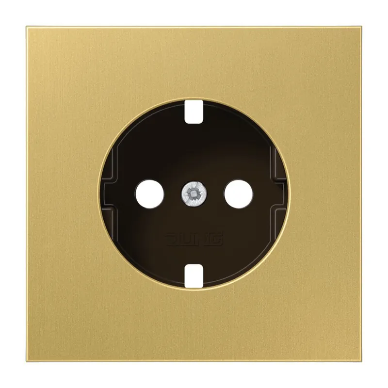 Jung Abdeckung für SCHUKO®-Steckdosen, Messing, Serie LS, Messing classic ME1520PLC