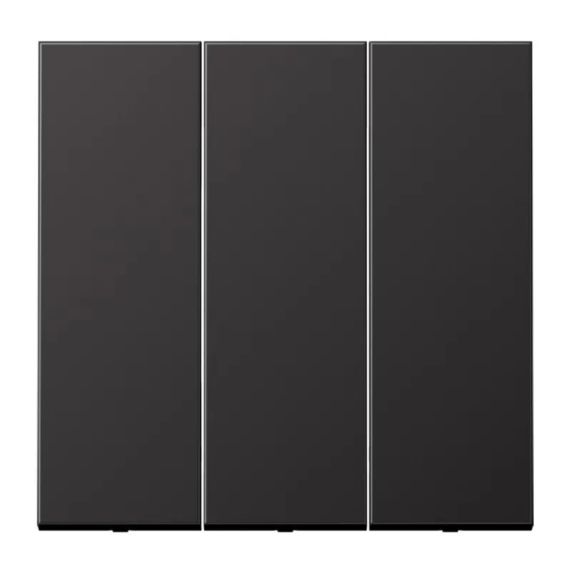 Jung Wippe 3fach, Aluminium lackiert, Serie LS, dark (lackiertes Aluminium) AL993D