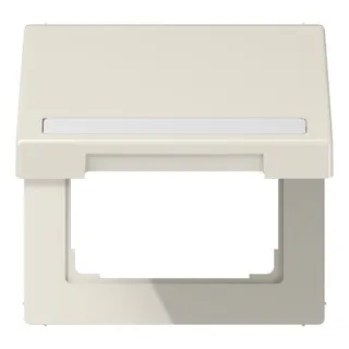 Jung Klappdeckel mit Rückstellfeder, mit Schriftfeld, Thermoplast, Serie LS, weiß LS990BFNAKL