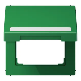 Jung Klappdeckel mit Rückstellfeder, mit Schriftfeld, Thermoplast, Serie LS, grün (für SV) LS990BFNAKLGN
