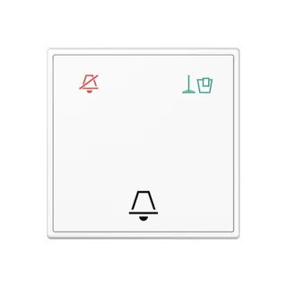 Jung Hotelwippe Glas, Außenstelle, Symbole Nicht stören, Zimmer aufräumen und Klingel, Serie A, alpinweiß ACUKO6MWW