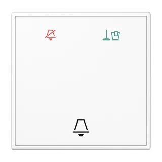 Jung Hotelwippe Glas, Außenstelle, Symbole Nicht stören, Zimmer aufräumen und Klingel, Serie LS, alpinweiß LSCUKO6MWW