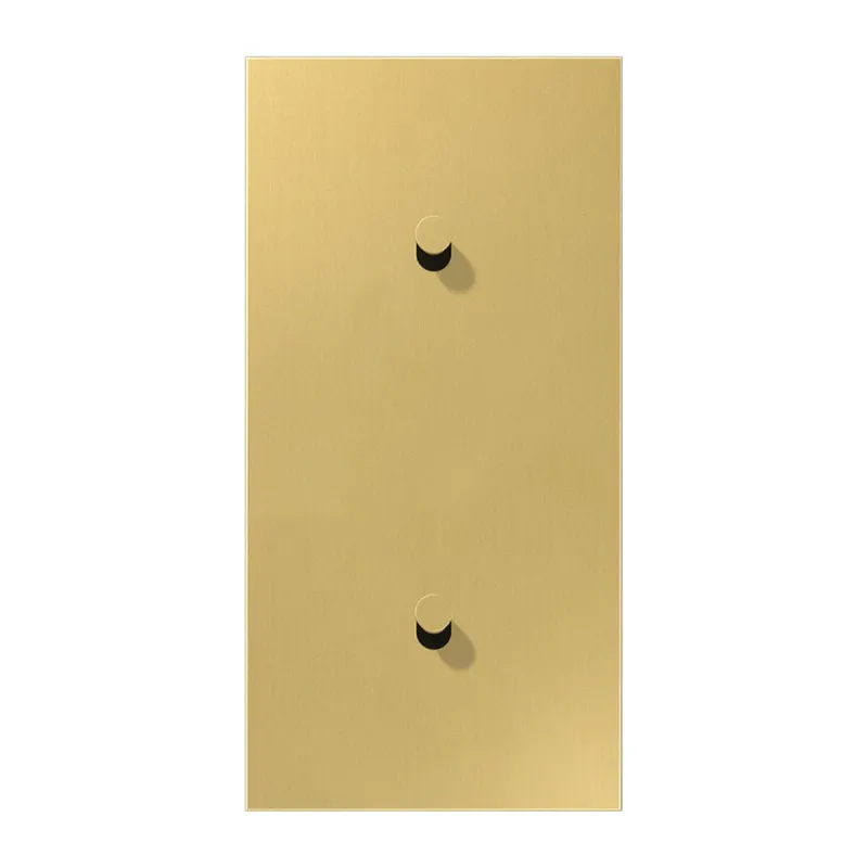 Jung Abdeckung mit Kipphebel, Kegel, 2fach, 2 x 1 Kipphebel, senkrecht, Serie LS 1912, Messing classic ME12-20CK25