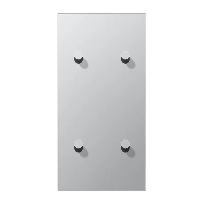 Jung Abdeckung mit Kipphebel, Kegel, 2fach, 2 x 2 Kipphebel, senkrecht, Serie LS 1912, Aluminium AL12-25K0