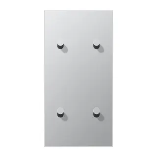 Jung Abdeckung mit Kipphebel, Kegel, 2fach, 2 x 2 Kipphebel, senkrecht, Serie LS 1912, Aluminium AL12-25K0
