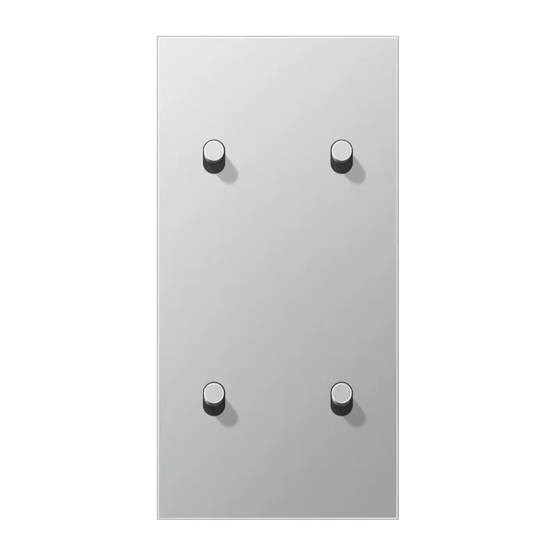 Jung Abdeckung mit Kipphebel, Zylinder, 2fach, 2 x 2 Kipphebel, senkrecht, Serie LS 1912, Aluminium AL12-25R0
