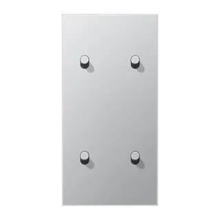 Jung Abdeckung mit Kipphebel, Zylinder, 2fach, 2 x 2 Kipphebel, senkrecht, Serie LS 1912, Aluminium AL12-25R0