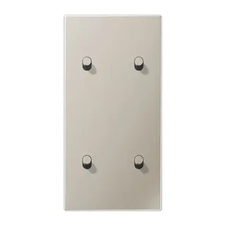 Jung Abdeckung mit Kipphebel, Zylinder, 2fach, 2 x 2 Kipphebel, senkrecht, Serie LS 1912, Edelstahl ES12-25R1