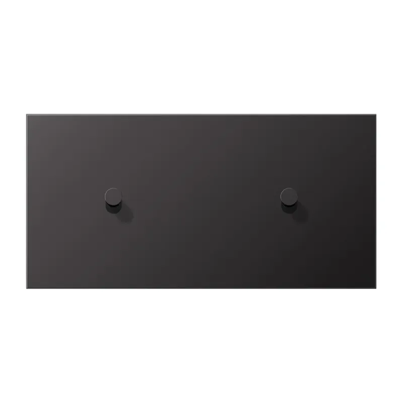 Jung Abdeckung mit Kipphebel, Kegel, 2fach, 2 x 1 Kipphebel, waagerecht, Serie LS 1912, dark (lackiertes Aluminium) AL12-200DK01