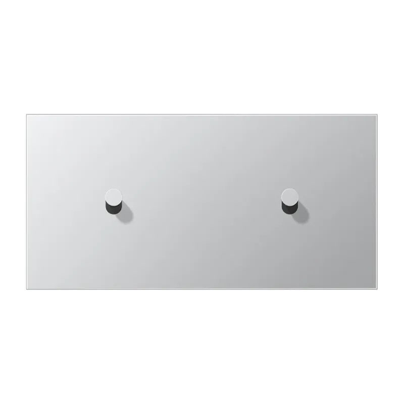 Jung Abdeckung mit Kipphebel, Kegel, 2fach, 2 x 1 Kipphebel, waagerecht, Serie LS 1912, Aluminium AL12-200K0