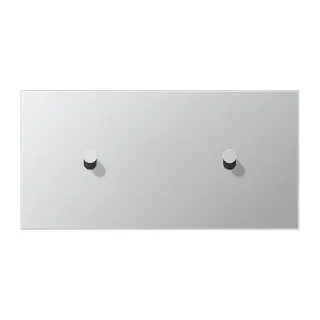 Jung Abdeckung mit Kipphebel, Kegel, 2fach, 2 x 1 Kipphebel, waagerecht, Serie LS 1912, Aluminium AL12-200K0