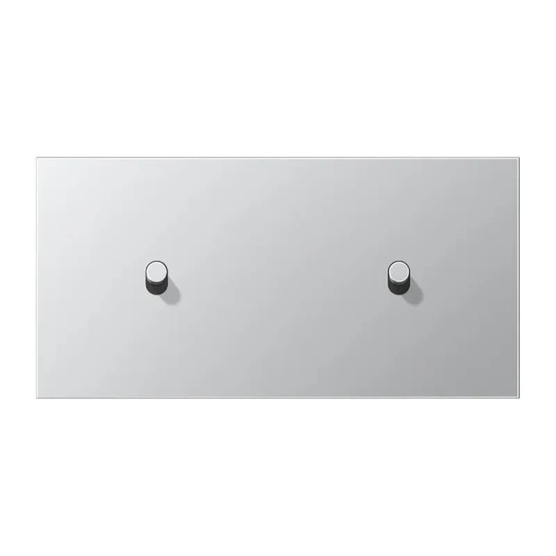 Jung Abdeckung mit Kipphebel, Zylinder, 2fach, 2 x 1 Kipphebel, waagerecht, Serie LS 1912, Aluminium AL12-200R0