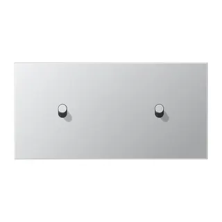 Jung Abdeckung mit Kipphebel, Zylinder, 2fach, 2 x 1 Kipphebel, waagerecht, Serie LS 1912, Aluminium AL12-200R0