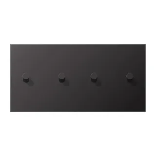 Jung Abdeckung mit Kipphebel, Kegel, 2fach, 2 x 2 Kipphebel, waagerecht, Serie LS 1912, dark (lackiertes Aluminium) AL12-250DK01