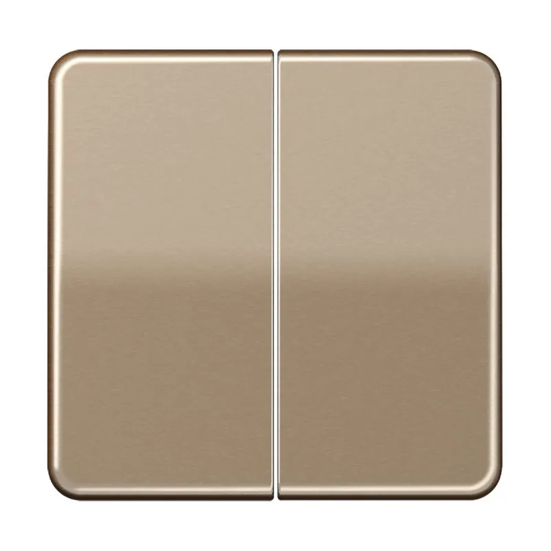 Jung LB-Management Taster 2fach, Aluminium eloxiert, Serie CD, gold-bronze CD1702GB