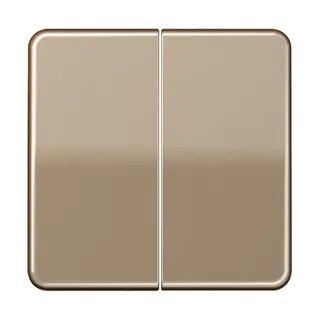 Jung LB-Management Taster 2fach, Aluminium eloxiert, Serie CD, gold-bronze CD1702GB