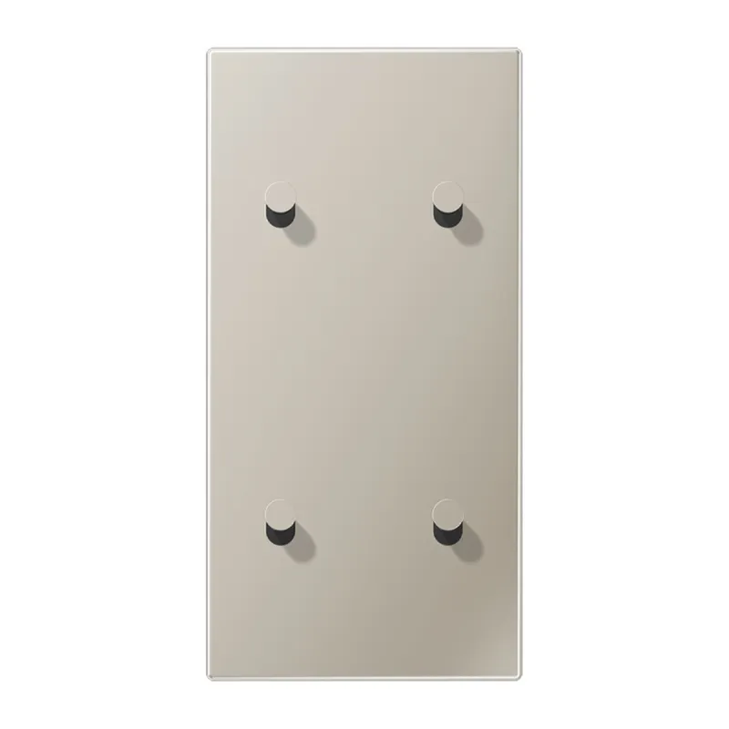 Jung Abdeckung mit Kipphebel, Kegel, 2fach, 2 x 2 Kipphebel, senkrecht, Serie LS 1912, Edelstahl ES12-25K1