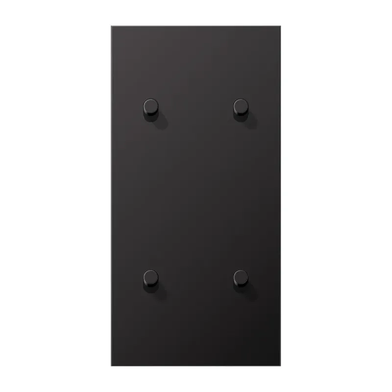 Jung Abdeckung mit Kipphebel, Zylinder, 2fach, 2 x 2 Kipphebel, senkrecht, Serie LS 1912, dark (lackiertes Aluminium) AL12-25DR01