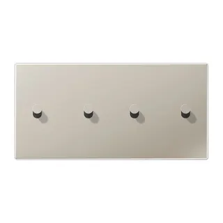 Jung Abdeckung mit Kipphebel, Kegel, 2fach, 2 x 2 Kipphebel, waagerecht, Serie LS 1912, Edelstahl ES12-250K1