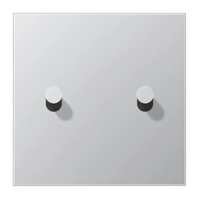 Jung Abdeckung mit Kipphebel, Kegel, 1fach, 2 Kipphebel, Serie LS 1912, Aluminium AL12-5K0