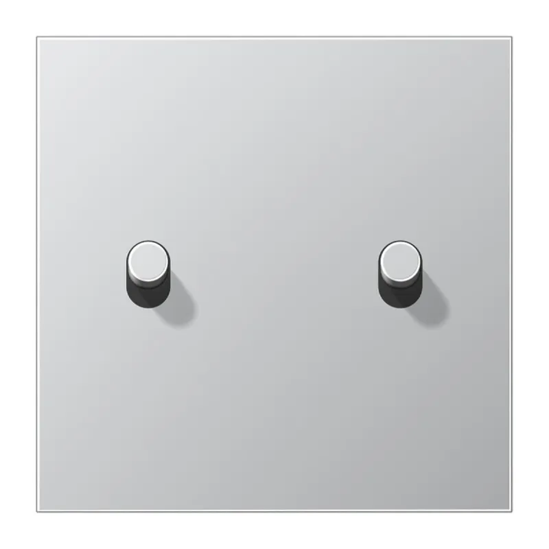 Jung Abdeckung mit Kipphebel, Zylinder, 1fach, 2 Kipphebel, Serie LS 1912, Aluminium AL12-5R0