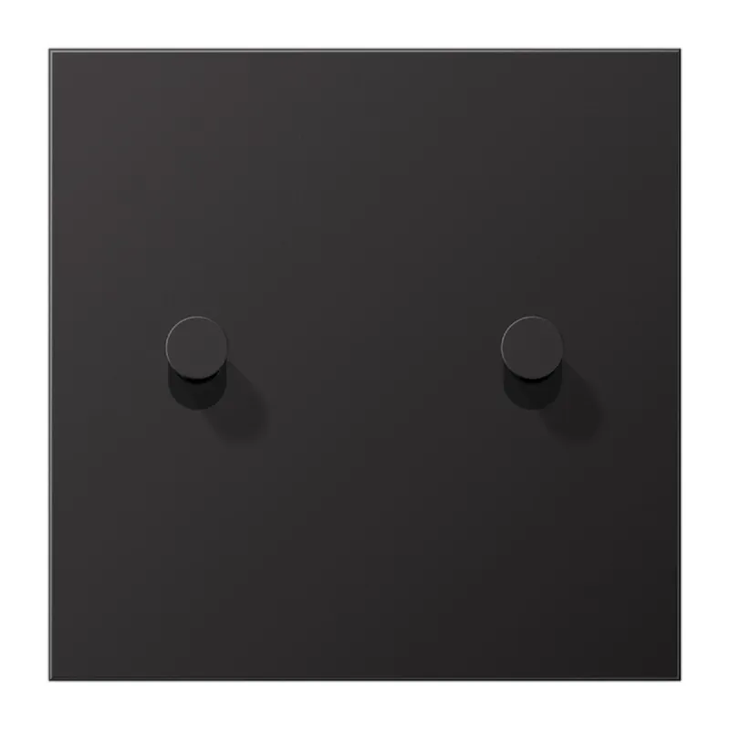 Jung Abdeckung mit Kipphebel, Kegel, 1fach, 2 Kipphebel, Serie LS 1912, dark (lackiertes Aluminium) AL12-5DK01