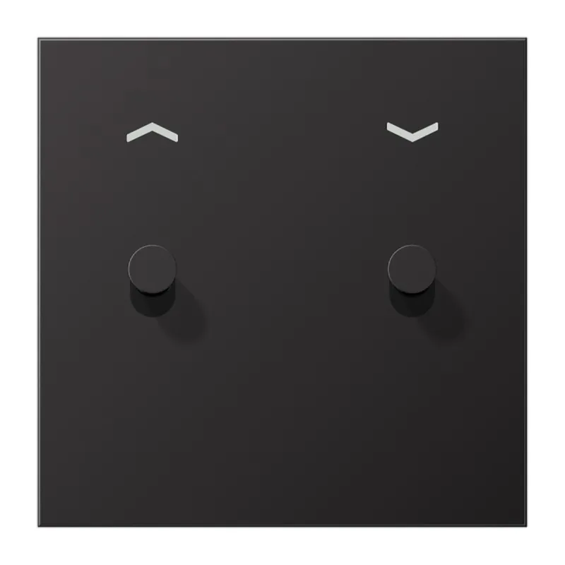 Jung Abdeckung mit Kipphebel, Kegel, 1fach, 2 Kipphebel, mit Pfeilsymbolen, Serie LS 1912, dark (lackiertes Aluminium) AL12-5PDK01