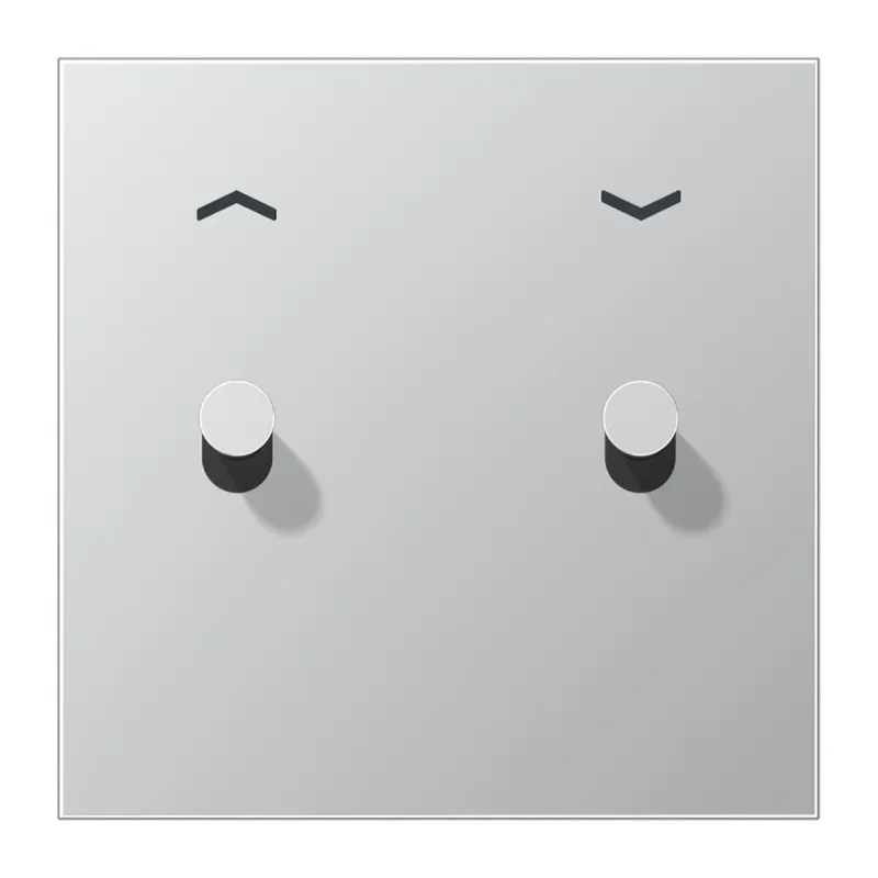Jung Abdeckung mit Kipphebel, Kegel, 1fach, 2 Kipphebel, mit Pfeilsymbolen, Serie LS 1912, Aluminium AL12-5PK0