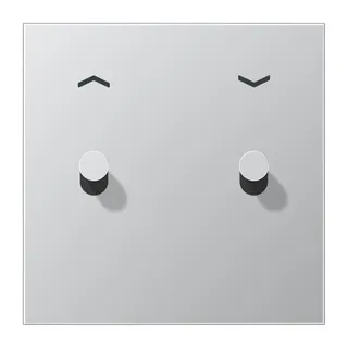 Jung Abdeckung mit Kipphebel, Kegel, 1fach, 2 Kipphebel, mit Pfeilsymbolen, Serie LS 1912, Aluminium AL12-5PK0