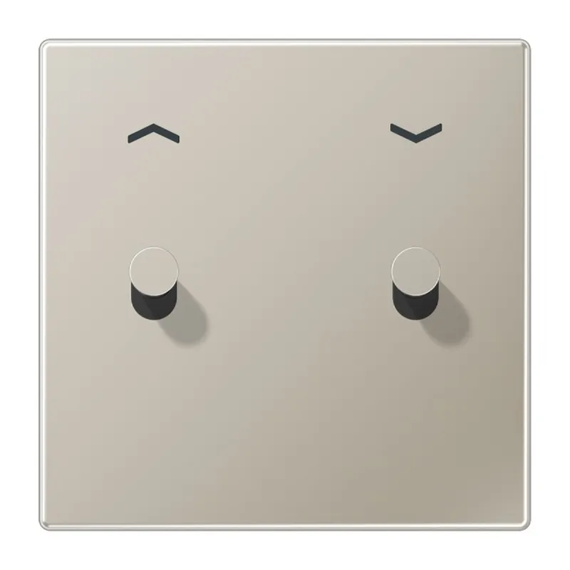 Jung Abdeckung mit Kipphebel, Kegel, 1fach, 2 Kipphebel, mit Pfeilsymbolen, Serie LS 1912, Edelstahl ES12-5PK1