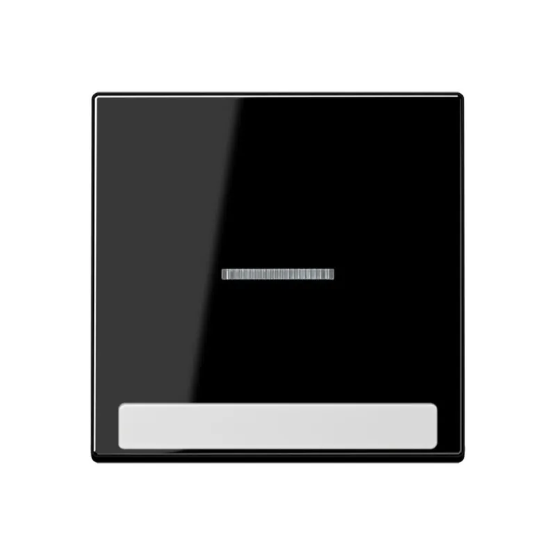 Jung Wippe 1fach mit Lichtleiter, mit Schriftfeld, Thermoplast, Serie A, schwarz A590BFNAKO5SW