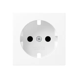 Jung Abdeckung für SCHUKO®-Steckdosen, SAFETY+, Thermoplast lackiert, Serie A, schneeweiß matt A1520KIPLWWM