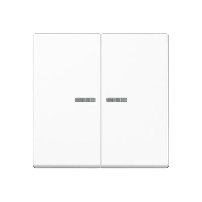 Jung Wippe mit Lichtleiter für Taster 2fach, Duroplast, Serie A, alpinweiß A102KO5WW