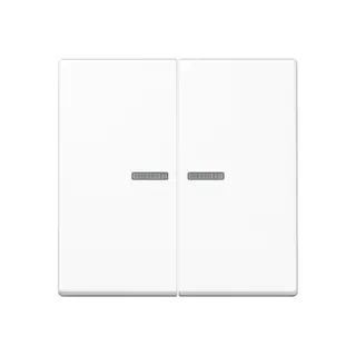 Jung Wippe mit Lichtleiter für Taster 2fach, Duroplast, Serie A, alpinweiß A102KO5WW