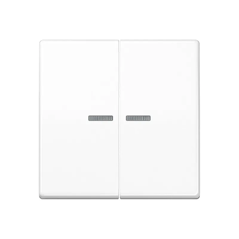 Jung Wippe mit Lichtleiter für Taster 2fach, Duroplast, Serie AS, alpinweiß AS102KO5WW