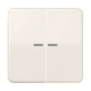 Jung Wippe mit Lichtleiter für Taster 2fach, Duroplast, Serie CD, weiß CD102KO5