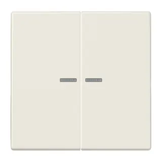 Jung Wippe mit Lichtleiter für Taster 2fach, Duroplast, Serie LS, weiß LS102KO5