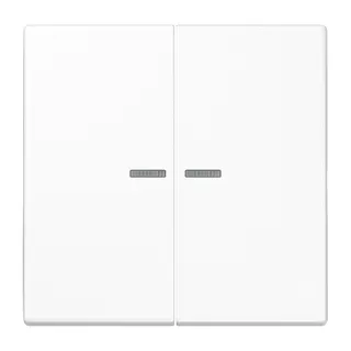 Jung Wippe mit Lichtleiter für Taster 2fach, Duroplast, Serie LS, alpinweiß LS102KO5WW