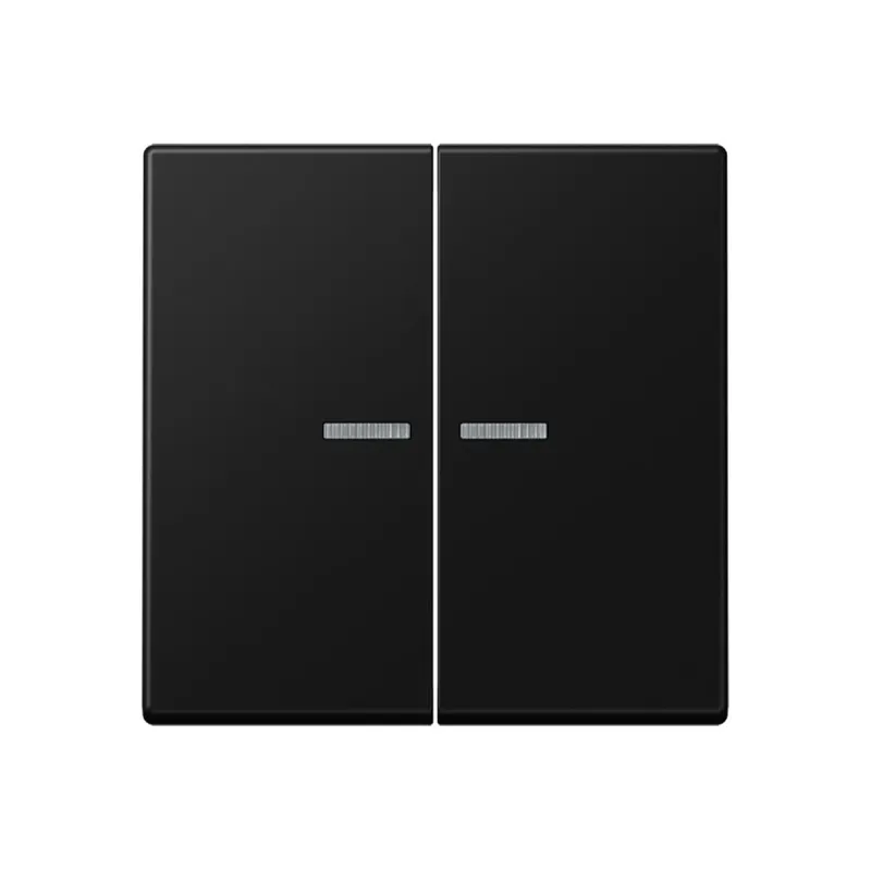 Jung Wippe 2fach mit Lichtleiter, Serie A, graphitschwarz matt A595KO5SWM