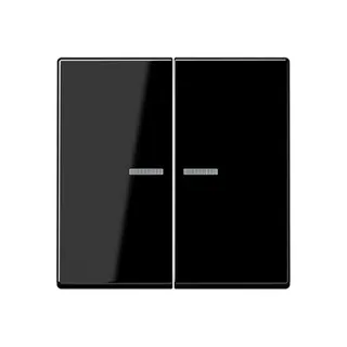 Jung Wippe mit Lichtleiter für Taster 2fach, Duroplast, Serie A, schwarz A102KO5SW