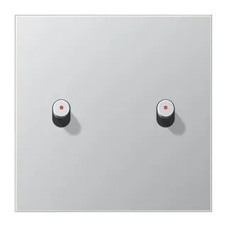Jung Abdeckung mit Kipphebel mit Kalotte, Zylinder, 1fach, 2 Kipphebel, Serie LS 1912, Aluminium AL12-5KOR0