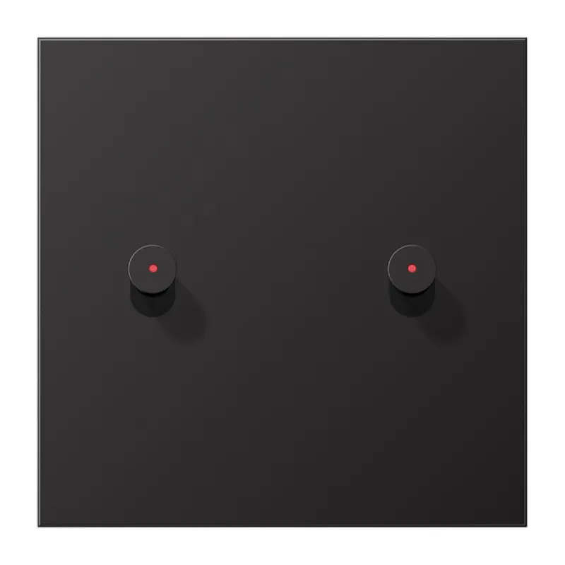 Jung Abdeckung mit Kipphebel mit Kalotte, Kegel, 1fach, 2 Kipphebel, Serie LS 1912, dark (lackiertes Aluminium) AL12-5KODK01